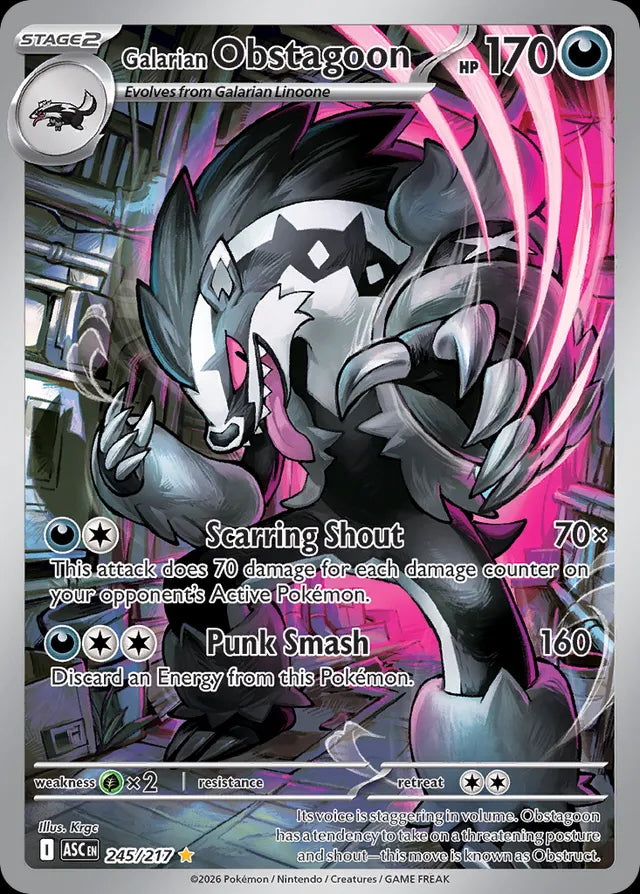 Ascended Heroes Galarian Obstagoon #245/217
